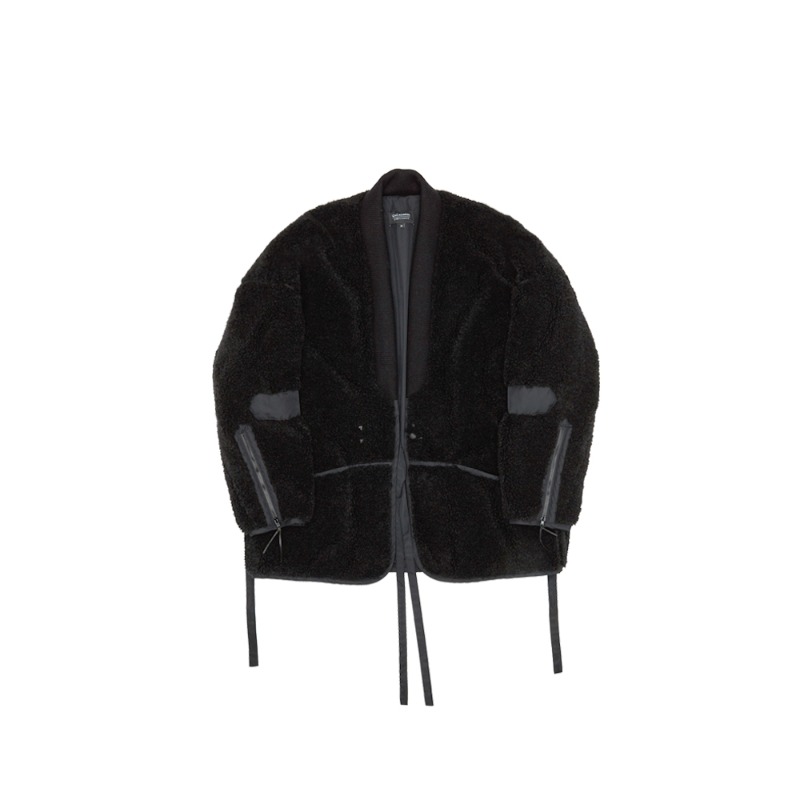 Tux Haori Fleece Jacket_black